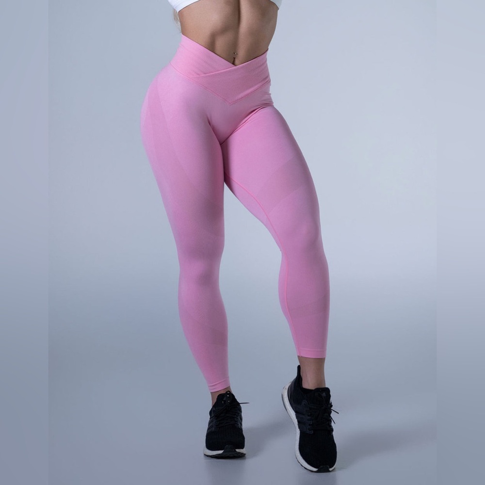 Pink High-Waisted Leggings